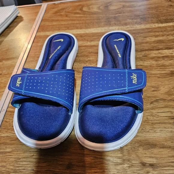 ❤️ GUC Nike Navy Blue Slide Sandals Size 12 - Picture 1 of 10
